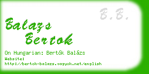 balazs bertok business card